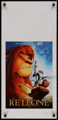 7t0995 LION KING Italian locandina R2011 Disney Africa, Simba on Pride Rock with Mufasa in sky!