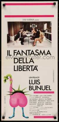 7t1040 PHANTOM OF LIBERTE Italian locandina 1974 Luis Bunuel, erotic Statue of Liberty by Ferracci!