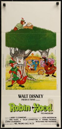 7t1060 ROBIN HOOD Italian locandina 1974 Walt Disney's cartoon version, the way it REALLY happened!