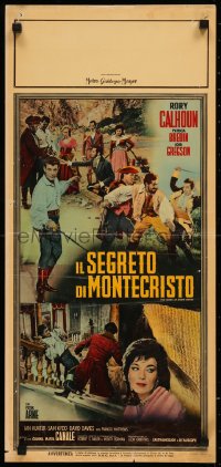 7t1067 SECRET OF MONTE CRISTO Italian locandina 1961 Rory Calhoun, Patricia Bredin, a mystery map to treasure!