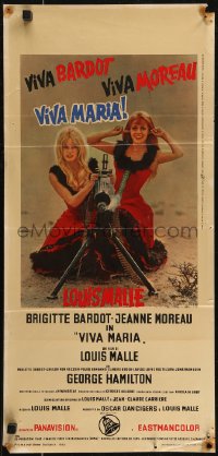 7t1115 VIVA MARIA Italian locandina 1966 Louis Malle, sexiest babes Brigitte Bardot & Jeanne Moreau!