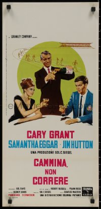 7t1117 WALK DON'T RUN Italian locandina 1966 Cary Grant, Samantha Eggar, Hutton, Olympics, Olivetti!