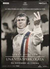 7t0849 STEVE MCQUEEN THE MAN & LE MANS Italian 20x28 2015 documentary of his car racing obsession!