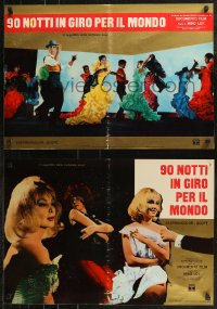 7t0740 90 NOTTI IN GRIO PER IL MONDO group of 8 Italian 18x26 pbustas 1963 sexy ladies from world!