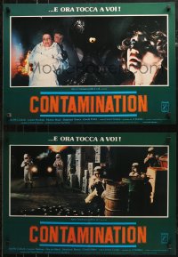 7t0768 ALIEN CONTAMINATION group of 7 Italian 19x26x26 pbustas 1980 wild sci-fi horror images!