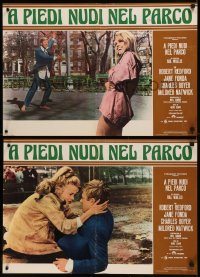 7t0787 BAREFOOT IN THE PARK group of 6 Italian 18x26 pbustas R1970s Robert Redford & Fonda in NYC!