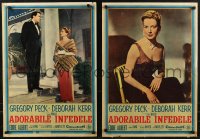 7t0701 BELOVED INFIDEL group of 13 Italian 19x28 pbustas 1960 Peck as Fitzgerald & Kerr as Graham!