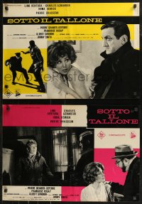 7t0706 CLOPORTES group of 10 Italian 19x27 pbustas 1966 Lino Ventura, Charles Aznavour, Irina Demick!