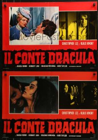 7t0806 COUNT DRACULA group of 5 Italian 18x26 pbustas R1978 Jess Franco, vampire Christoper Lee