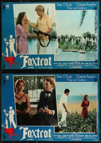 7t0748 FOXTROT group of 8 Italian 18x26 pbustas 1977 Foxtrot, Peter O'Toole, sexy Charlotte Rampling!