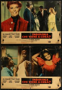 7t0807 GUESS WHO'S COMING TO DINNER group of 5 Italian 19x26 pbustas 1968 Poitier, Tracy, Hepburn!