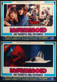 7t0793 INSEMINOID group of 6 Italian 19x27 pbustas 1982 horror-birth spawned in space, different!