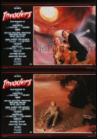 7t0794 INVADERS FROM MARS group of 6 Italian 19x26 pbustas 1986 Tobe Hooper, he knows they're here!
