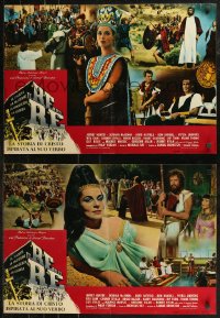 7t0713 KING OF KINGS group of 10 Italian 19x27 pbustas 1961 Nicholas Ray Biblical epic!