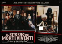 7t0845 RETURN OF THE LIVING DEAD Italian 19x27 pbusta 1985 punk rock zombies ready to party!