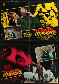 7t0802 SCREAM & SCREAM AGAIN group of 6 Italian 18x26 pbustas 1971 Vincent Price, different horror images!