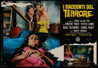 7t0847 TALES OF TERROR Italian 18x26 pbusta R1970s Peter Lorre, Vincent Price & Joyce Jameson!