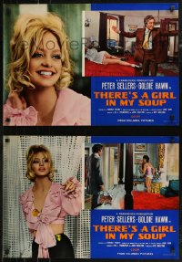 7t0723 THERE'S A GIRL IN MY SOUP group of 10 Italian 18x26 pbustas 1971 Peter Sellers, Goldie Hawn!