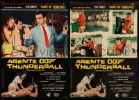7t0724 THUNDERBALL group of 10 Italian 18x27 pbustas 1965 Connery as secret agent James Bond 007!