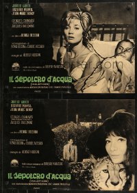 7t0727 WHERE THE TRUTH LIES group of 10 Italian 19x27 pbustas 1962 Malefices, Juliette Greco!