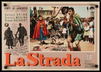 7t0683 LA STRADA Italian 14x19 pbusta R1950s Federico Fellini, Anthony Quinn with Giulietta Masina!