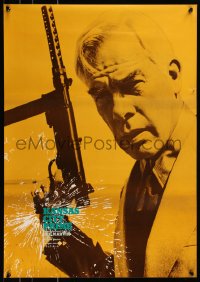 7t0186 PRIME CUT Japanese 1972 completely different close-up of Lee Marvin w/machine gun!