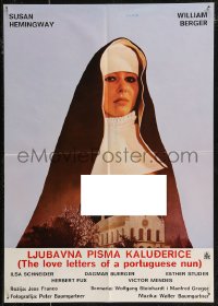 7t0257 LOVE LETTERS OF A PORTUGUESE NUN Yugoslavian 19x27 1977 Jesus Franco nunsploitation, topless!
