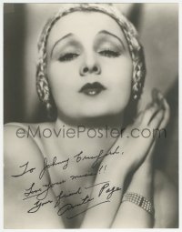 7w0787 ANITA PAGE signed deluxe 11x14 REPRO still 1980s glamorous portrait with her hands clasped!