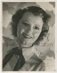 7w0201 JANET GAYNOR signed deluxe 10.5x13.5 still 1930s great portrait by Clarence Sinclair Bull!