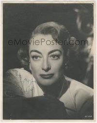 7w0203 JOAN CRAWFORD signed deluxe 11x14 still 1940s head & shoulders close up of the leading lady!