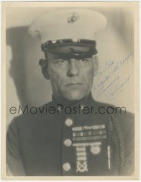 7w0204 LON CHANEY SR signed deluxe 10x13 still 1926 best portrait in uniform, Tell It To the Marines!