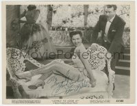7w0341 ANN MILLER signed 8x10.25 still 1952 sexy close up with Red Skelton in Lovely to Look At!