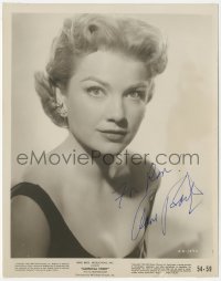 7w0343 ANNE BAXTER signed 8x10.25 still 1954 sexy head & shoulders portrait from Carnival Story!