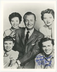 7w0853 BILLY GRAY signed 8x10 REPRO still 1980s great portrait with his Father Knows Best co-stars!