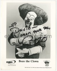 7w0526 BOZO THE CLOWN signed 8x10 publicity still 1994 great portrait from The Bozo Super Sunday!