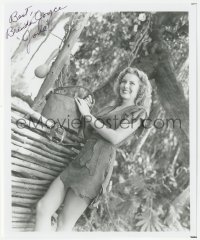 7w0858 BRENDA JOYCE signed 8x10 REPRO still 1980s in costume as Jane making Tarzan and the Amazons!