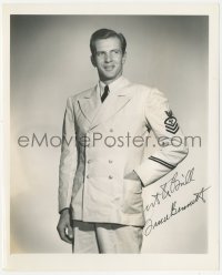7w0358 BRUCE BENNETT signed 8x10 still 1941 in military uniform for Honolulu Lu by Whitey Schafer!