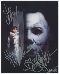 7w0881 DANIELLE HARRIS signed color 8x10 REPRO still 2000s Halloween 4: Return of Michael Myers!