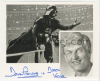 7w0533 DAVID PROWSE signed 8x10 publicity still 1990s great Star Wars scene as Darth Vader & himself!