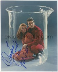 7w0883 DEANNA LUND signed color 8x10 REPRO still 2000s tiny with Gary Conway in Land of the Giants!