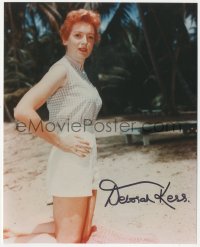 7w0885 DEBORAH KERR signed color 8x10 REPRO photo 1980s it can be displayed with the included book!