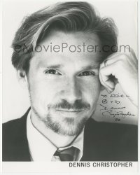7w0537 DENNIS CHRISTOPHER signed 8x10 publicity still 1992 head & shoulders portrait with goatee!