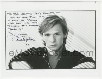 7w0886 DENNIS CHRISTOPHER signed 8x10 REPRO still 1987 intense head & shoulders portrait!