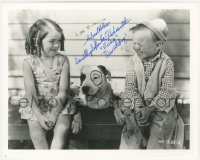 7w0895 DOROTHY DEBORBA signed 8x10 REPRO still 1980s the Our Gang star as Echo with Pete the Dog!