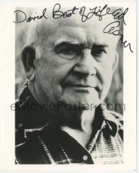 7w0900 ED ASNER signed 8x10 REPRO still 2000s great head & shoulders portrait later in his career!