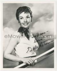 7w0914 GALE STORM signed 8x10 REPRO still 1990s sexy smiling portrait in sleeveless outfit!