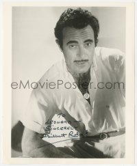 7w0918 GILBERT ROLAND signed 8.25x10 REPRO still 1970s great waist-high portrait later in his career!