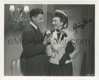 7w0391 GINNY SIMMS signed deluxe 8x10 still 1944 smiling at angry George Murphy in Broadway Rhythm!
