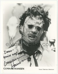 7w0544 GUNNAR HANSEN signed 8x10 publicity still 1980s as Leatherface from Texas Chainsaw Massacre!