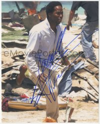 7w0928 HAROLD PERRINEAU signed color 8x10 REPRO still 2000s as Michael by wreckage in TV's Lost!